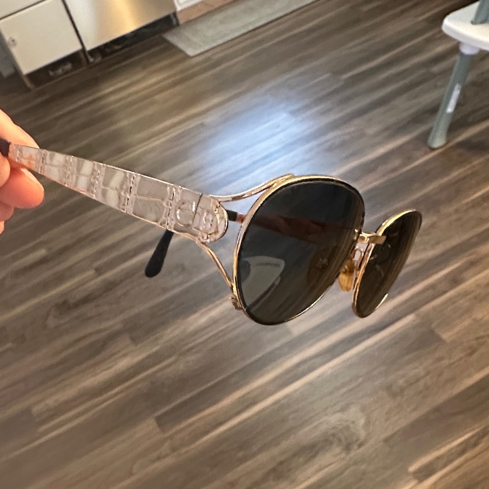 Dior Gold Frame Sunglasses with Black Lenses